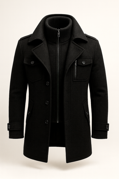 Men's Pea Coat | Button Front