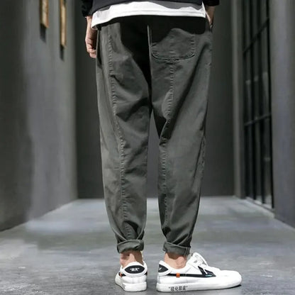 Men's Tapered Cuffed Trousers | Drawstring Waist