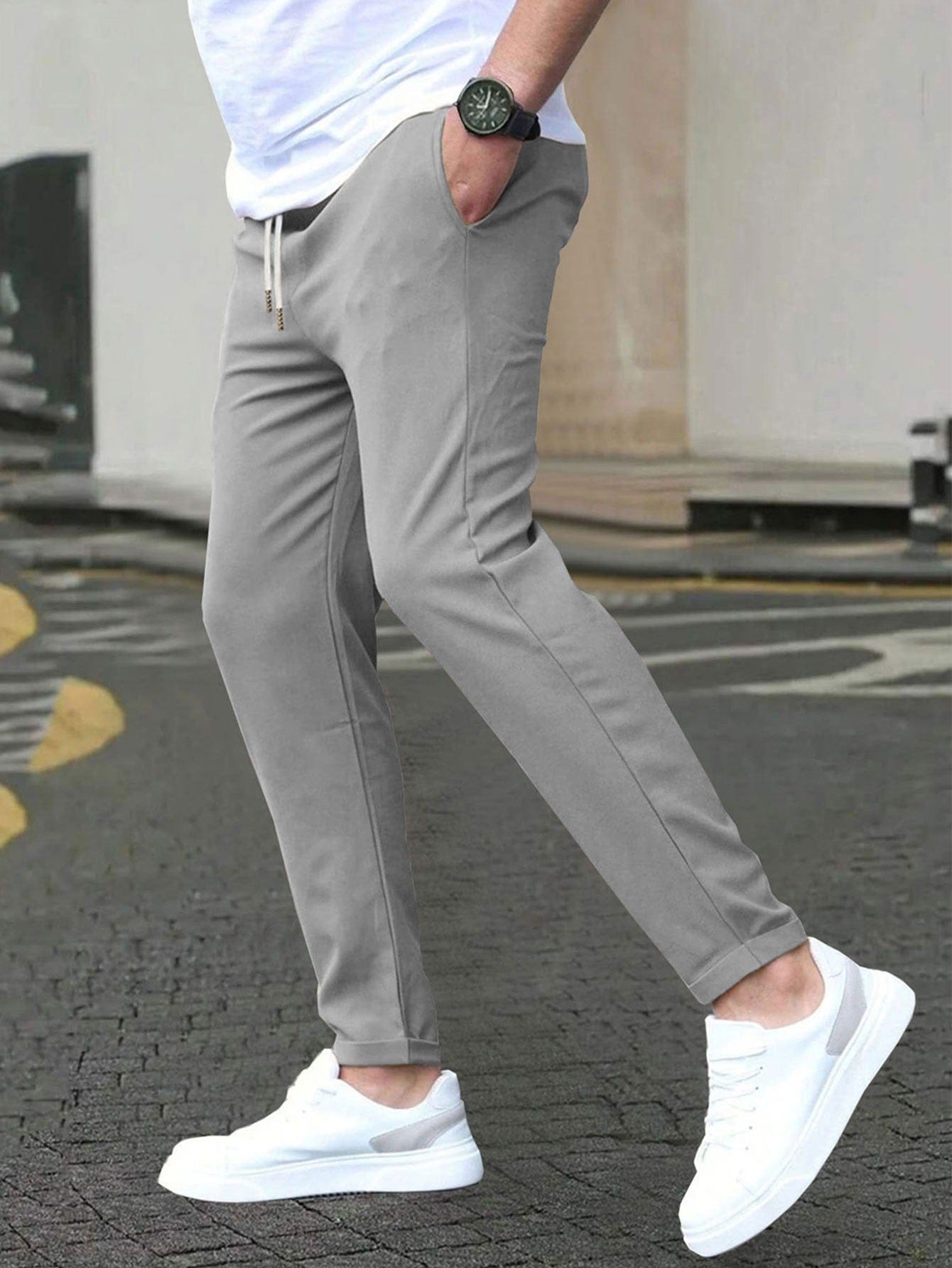 Men's Slim Drawstring Trousers | Waist