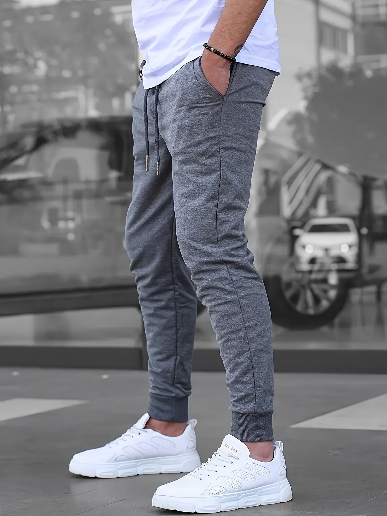 Men's Slim Tapered Jogger Trousers | Cuffed Fit