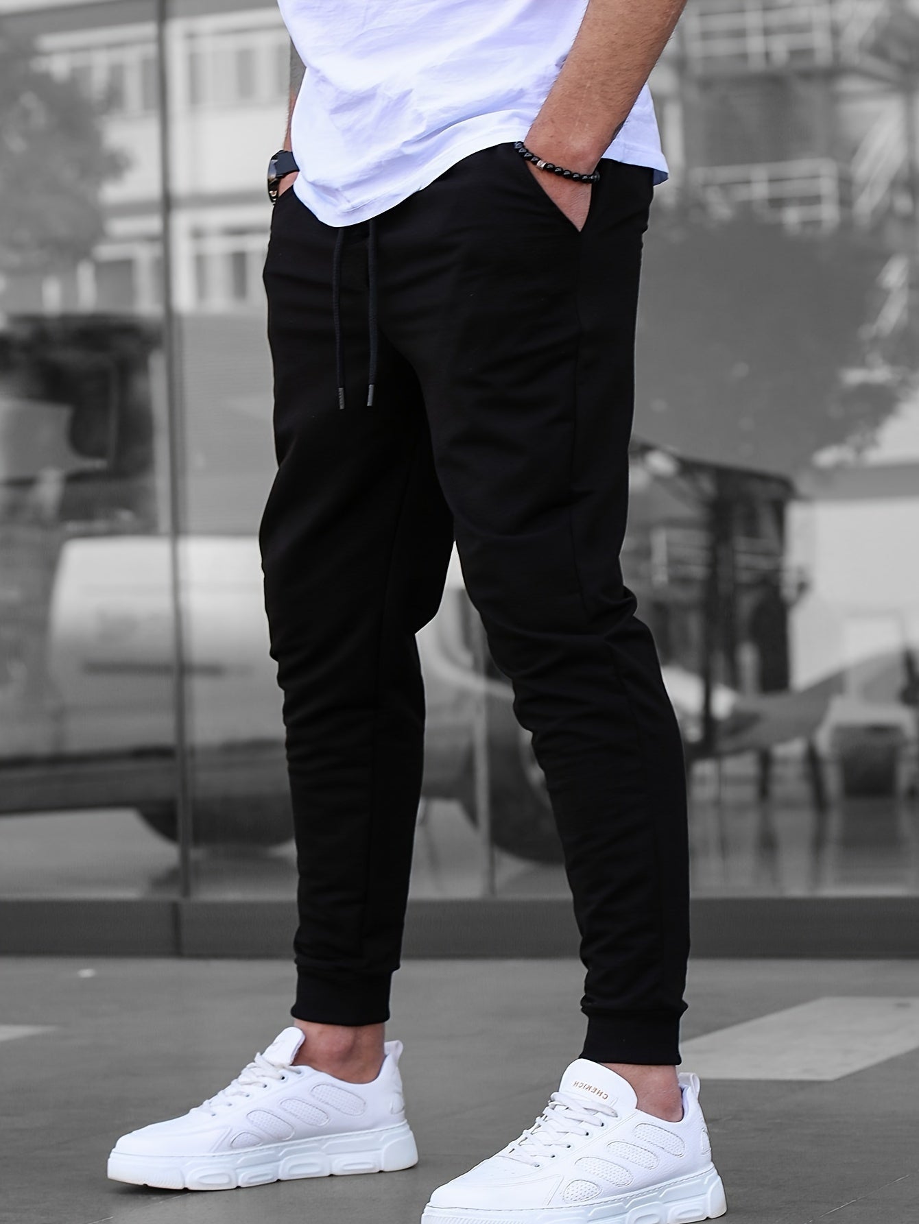 Men's Slim Tapered Jogger Trousers | Cuffed Fit