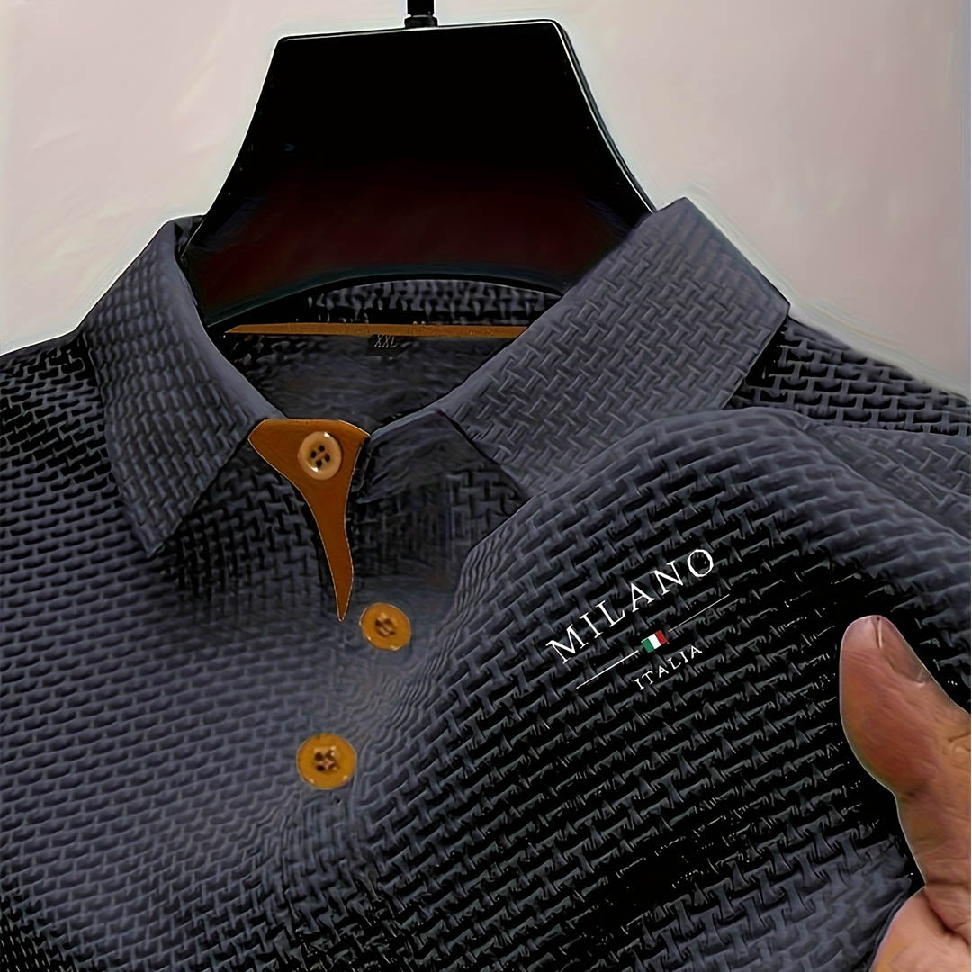 Men's Short Sleeve Collar Polo Shirt | Button
