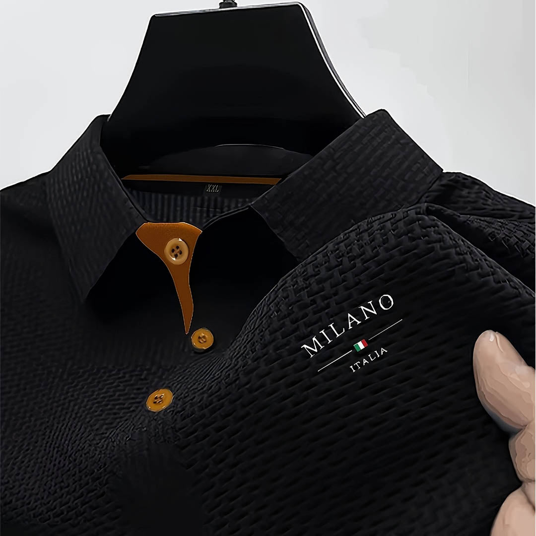 Men's Short Sleeve Collar Polo Shirt | Button