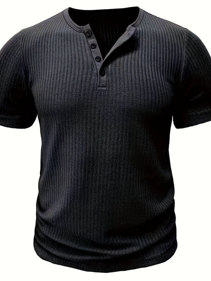 Men's Henley T-Shirt | Short Sleeve
