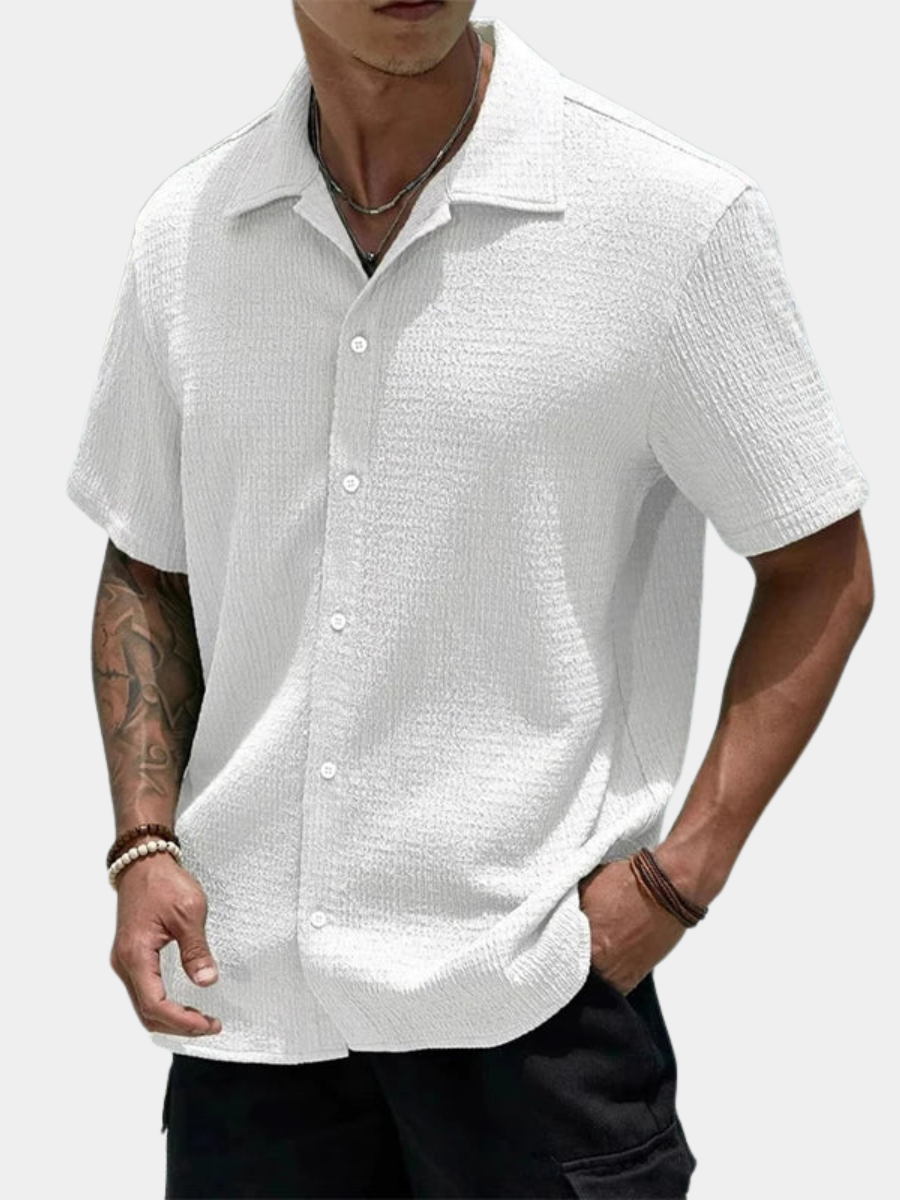Men's Revere Collar Shirt | Short Sleeve