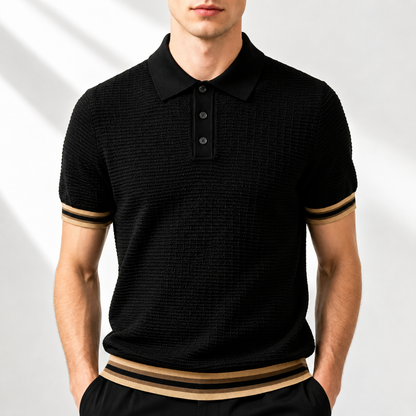 Men's Textured Knit Polo | Short Sleeve