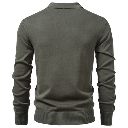 Men's Long Sleeve Polo Shirt | Quarter Zip