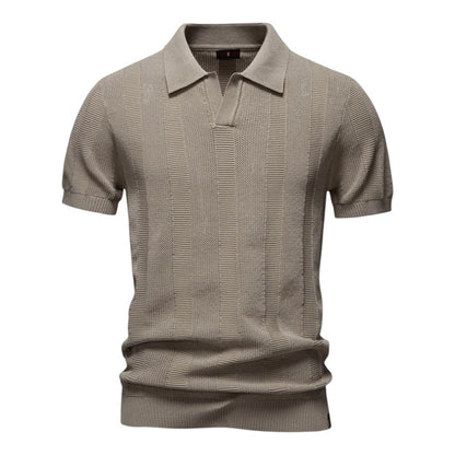 Men's Striped Short Sleeve Polo Shirt | Slim Fit