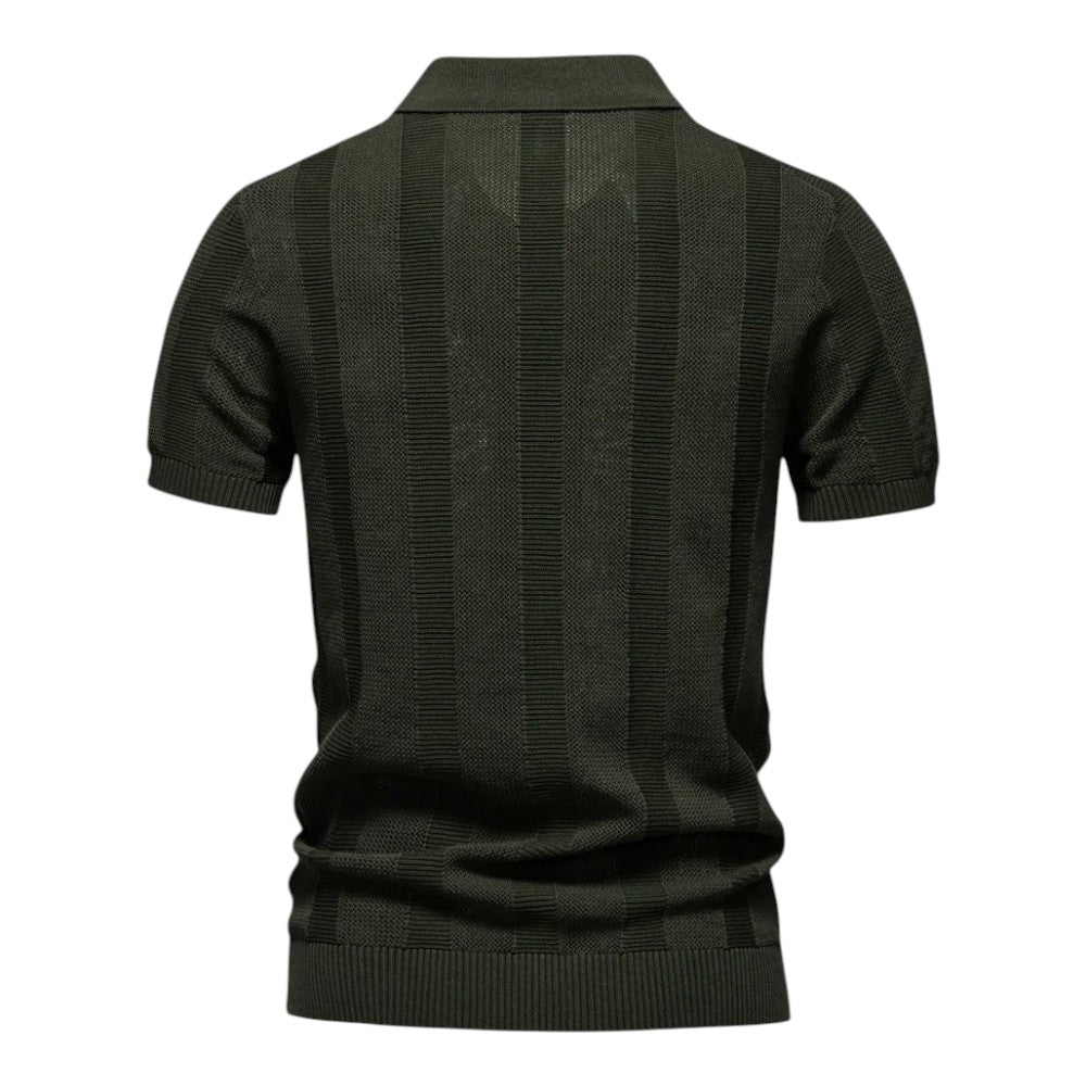 Men's Striped Short Sleeve Polo Shirt | Slim Fit