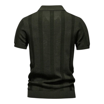 Men's Striped Short Sleeve Polo Shirt | Slim Fit