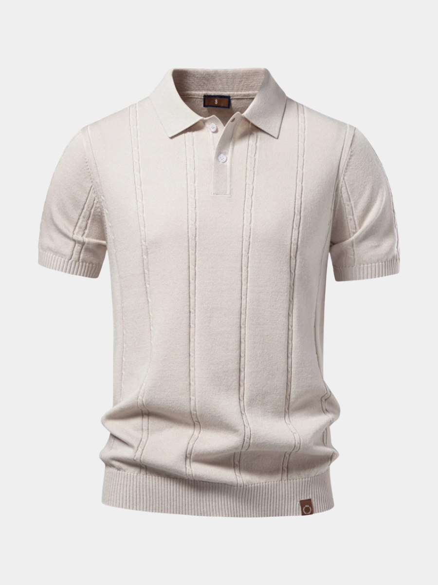 Men's Textured Polo Shirt | Short Sleeve