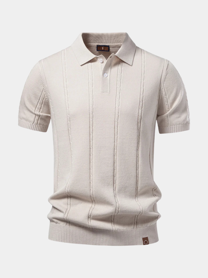 Men's Textured Polo Shirt | Short Sleeve