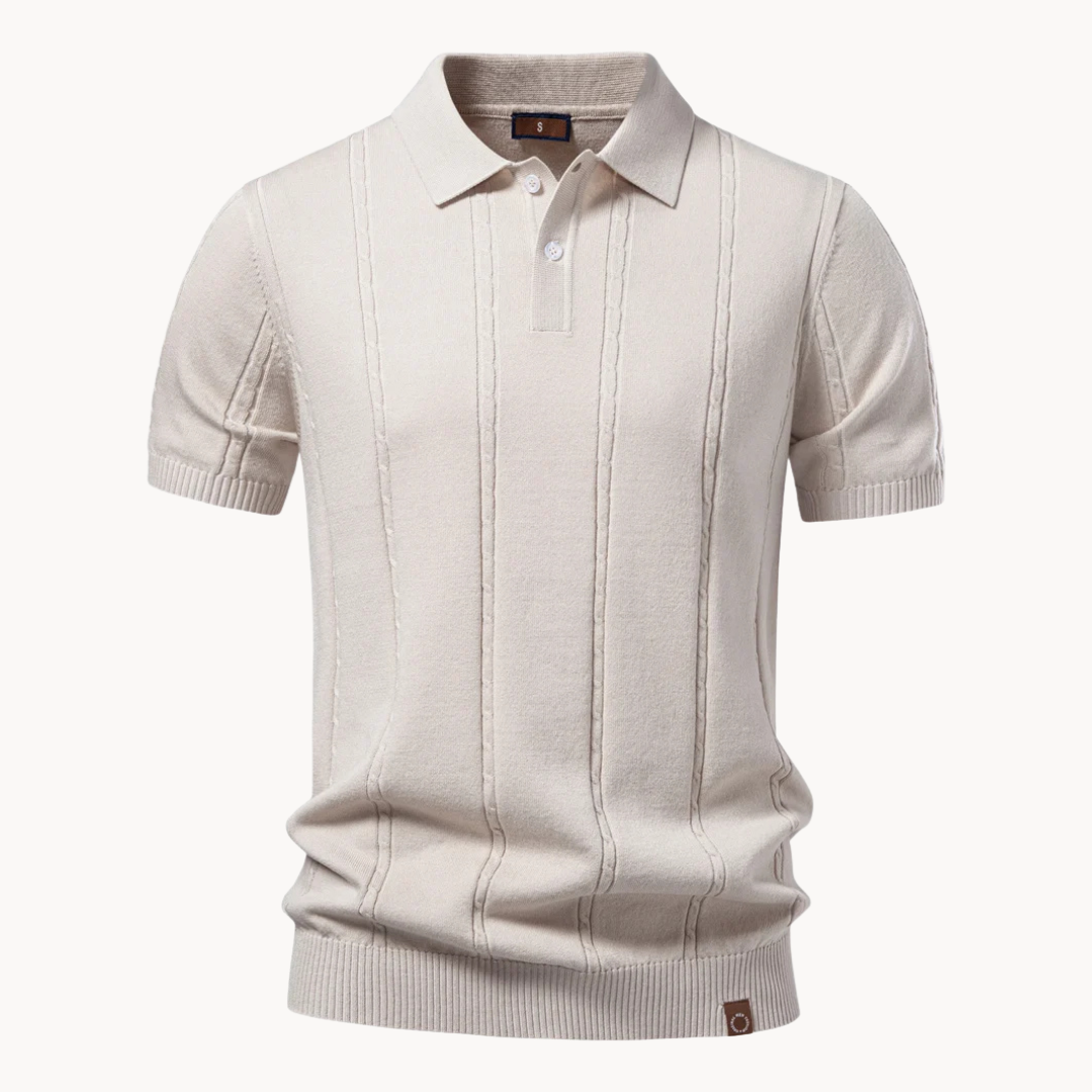 Men's Textured Polo Shirt | Short Sleeve