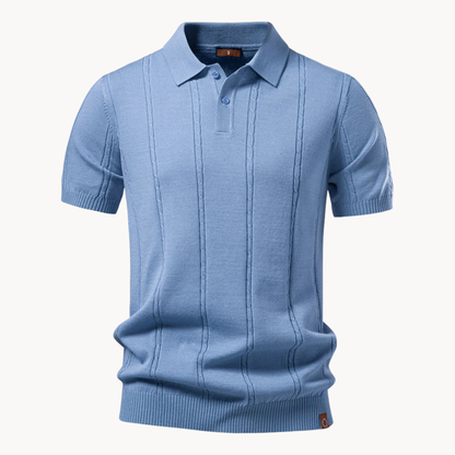 Men's Textured Polo Shirt | Short Sleeve
