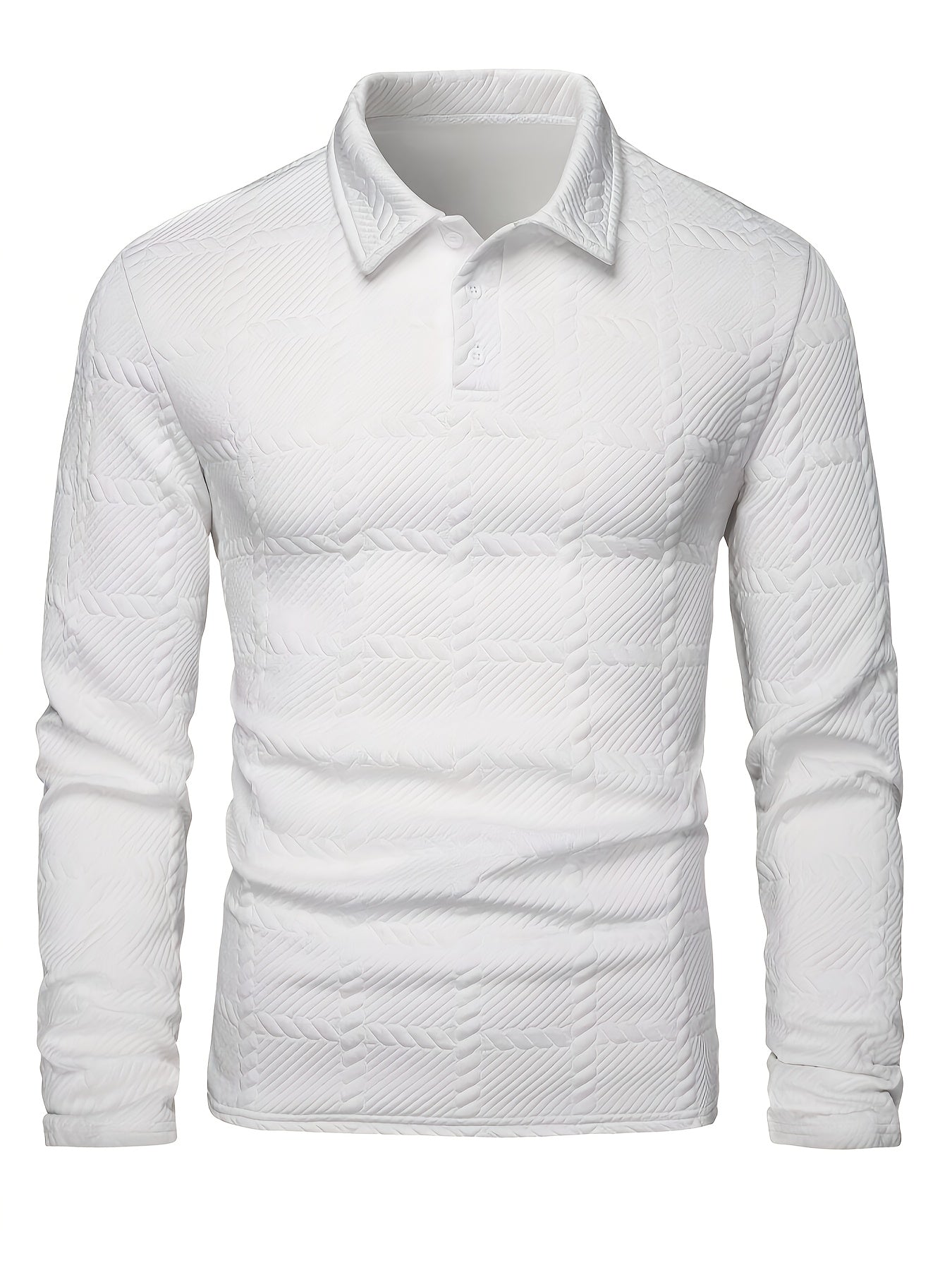 Men's Textured Polo | Long Sleeve