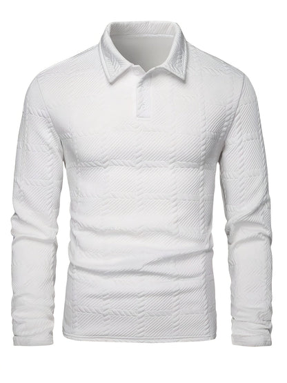 Men's Textured Polo | Long Sleeve