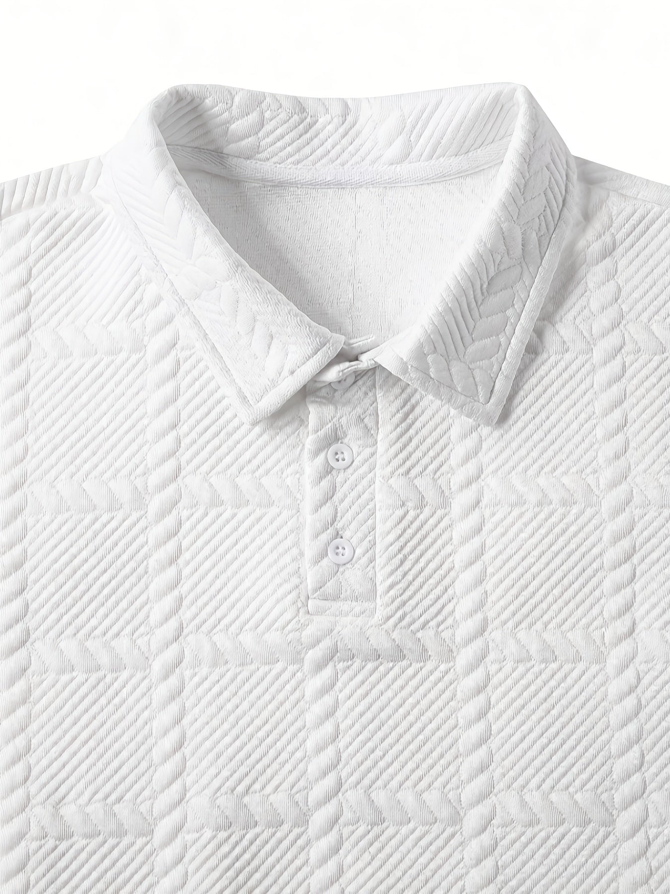Men's Textured Polo | Long Sleeve