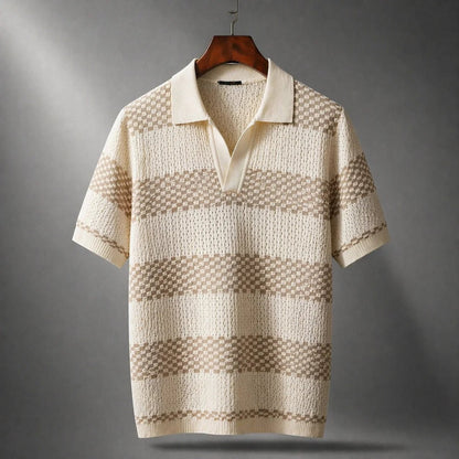 Men's Striped Polo Shirt | Short Sleeve