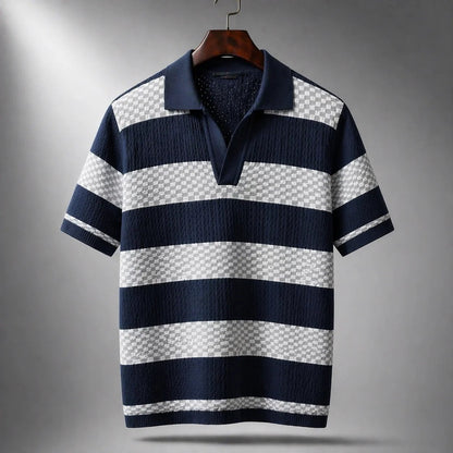 Men's Striped Polo Shirt | Short Sleeve