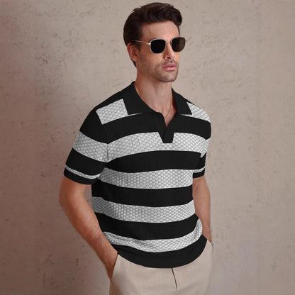 Men's Striped Polo Shirt | Short Sleeve