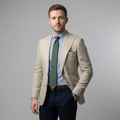 Men's Peak Lapel Blazer | Single Breasted