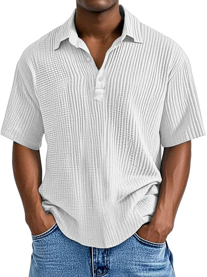 Men's Collar Polo Shirt | Half Button