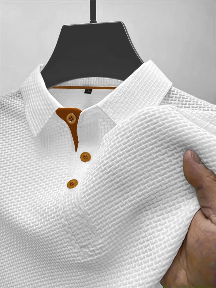 Men's Long Sleeve Collar Polo Shirt | Button