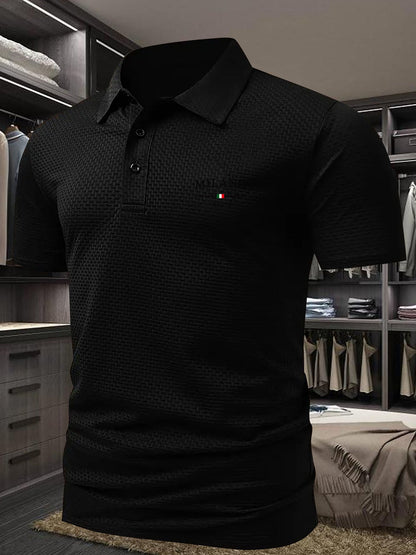 Men's Textured Polo | Short Sleeve
