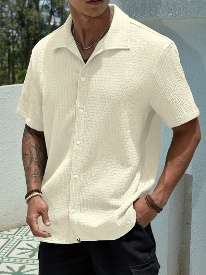 Men's Cuban Collar Shirt | Short Sleeve