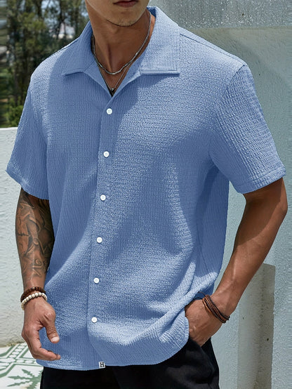 Men's Cuban Collar Shirt | Short Sleeve