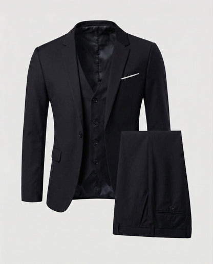 Men's Three Piece Slim Fit Suit | Notch Lapel