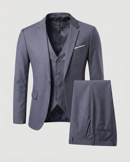 Men's Three Piece Slim Fit Suit | Notch Lapel