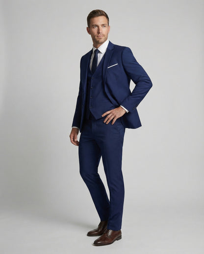 Men's Three Piece Slim Fit Suit | Notch Lapel