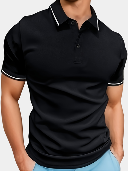 Men's Tipped Short Sleeve Polo Shirt | Slim Fit