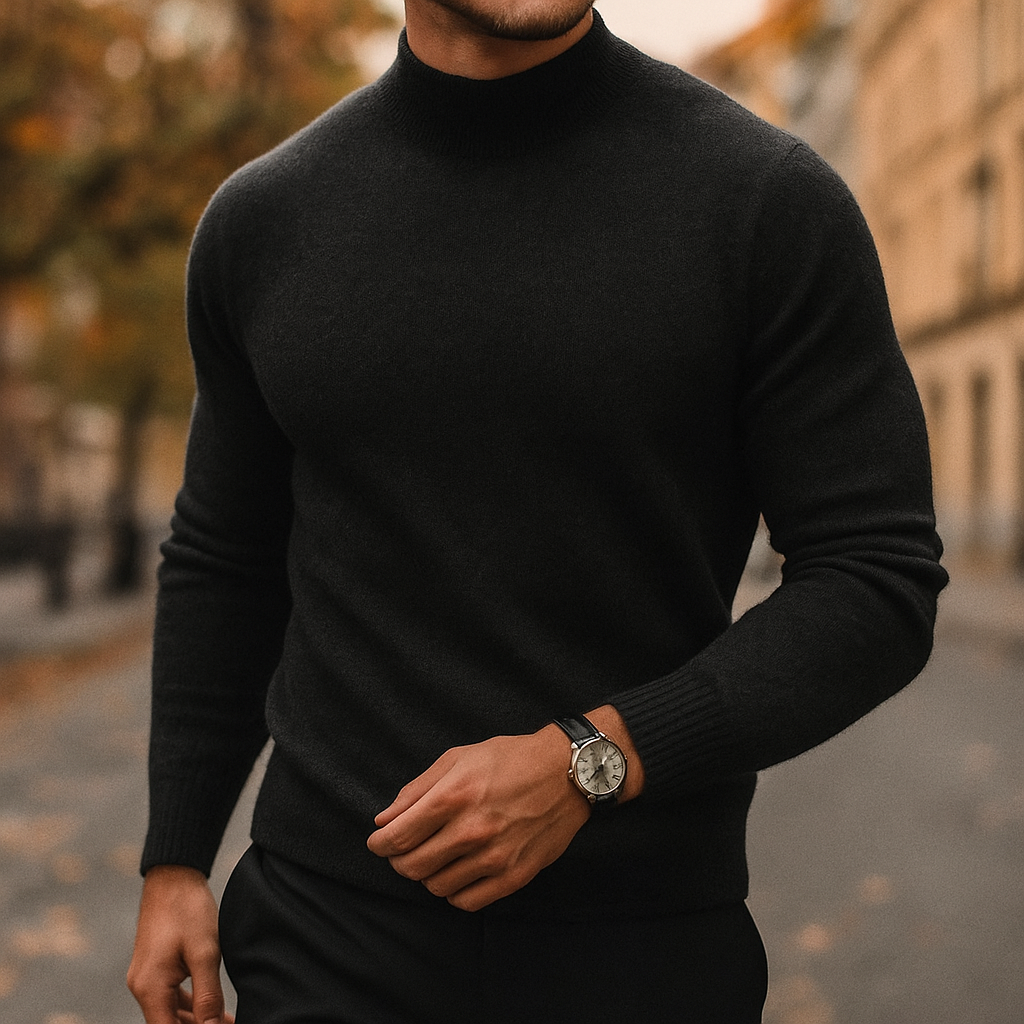 Men's Slim Roll Neck Jumper | Slim Fit