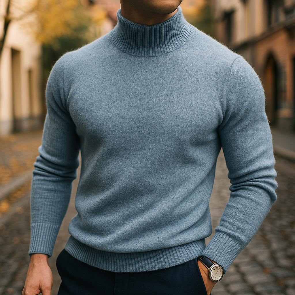 Men's Slim Roll Neck Jumper | Slim Fit