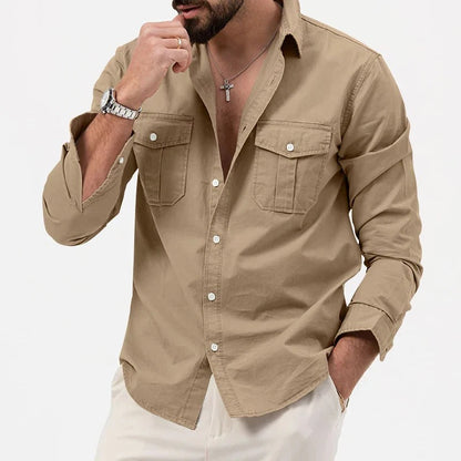 Men's Long Sleeve Shirt | Point Collar