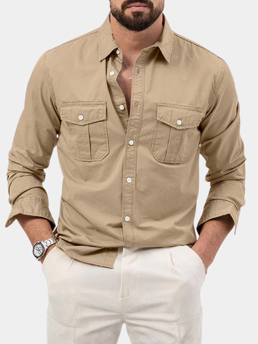 Men's Long Sleeve Shirt | Point Collar