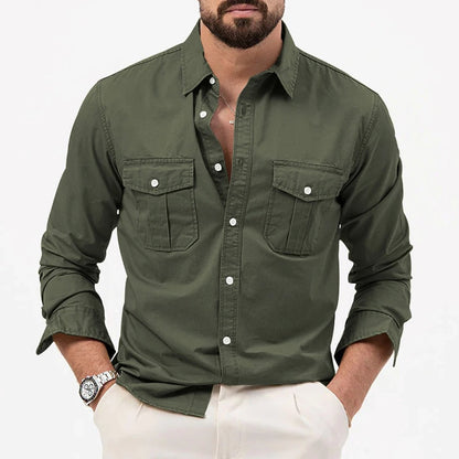 Men's Long Sleeve Shirt | Point Collar
