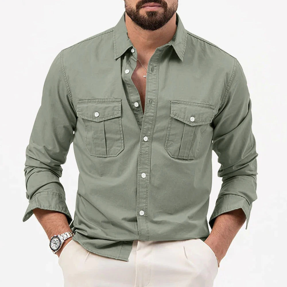 Men's Long Sleeve Shirt | Point Collar