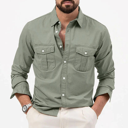 Men's Long Sleeve Shirt | Point Collar