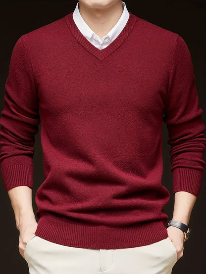 Men's V-Neck Jumper | Long Sleeve