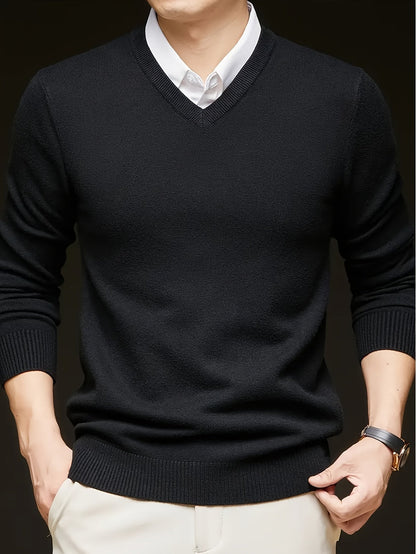 Men's V-Neck Jumper | Long Sleeve