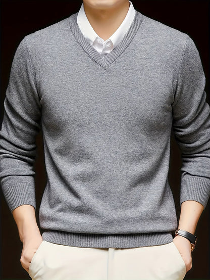 Men's V-Neck Jumper | Long Sleeve