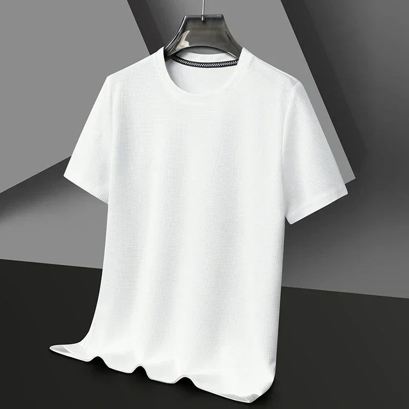 Men's Waffle Crew Neck T-Shirt | Short Sleeve