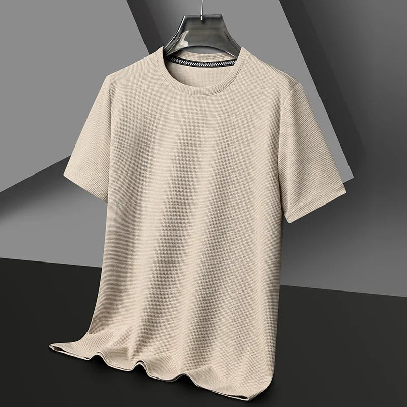 Men's Waffle Crew Neck T-Shirt | Short Sleeve