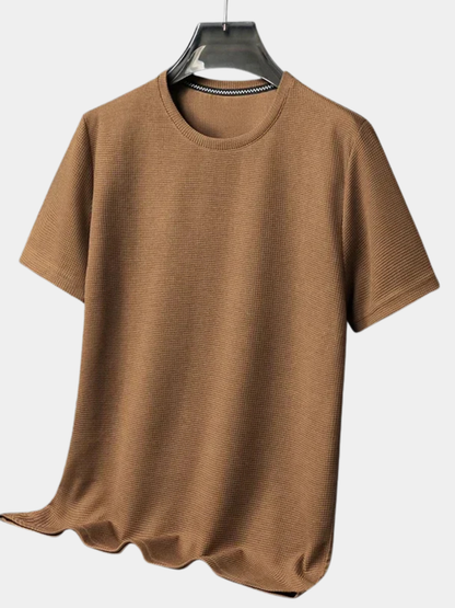 Men's Waffle Crew Neck T-Shirt | Short Sleeve