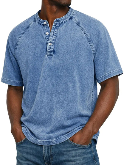 Men's Henley T-Shirt | Buttoned Neck