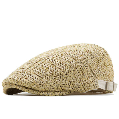 Men's Woven Flat Cap | Adjustable Fit