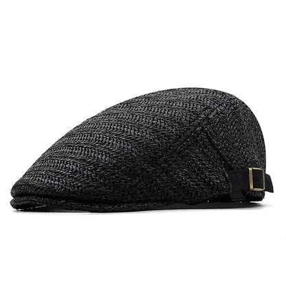 Men's Woven Flat Cap | Adjustable Fit